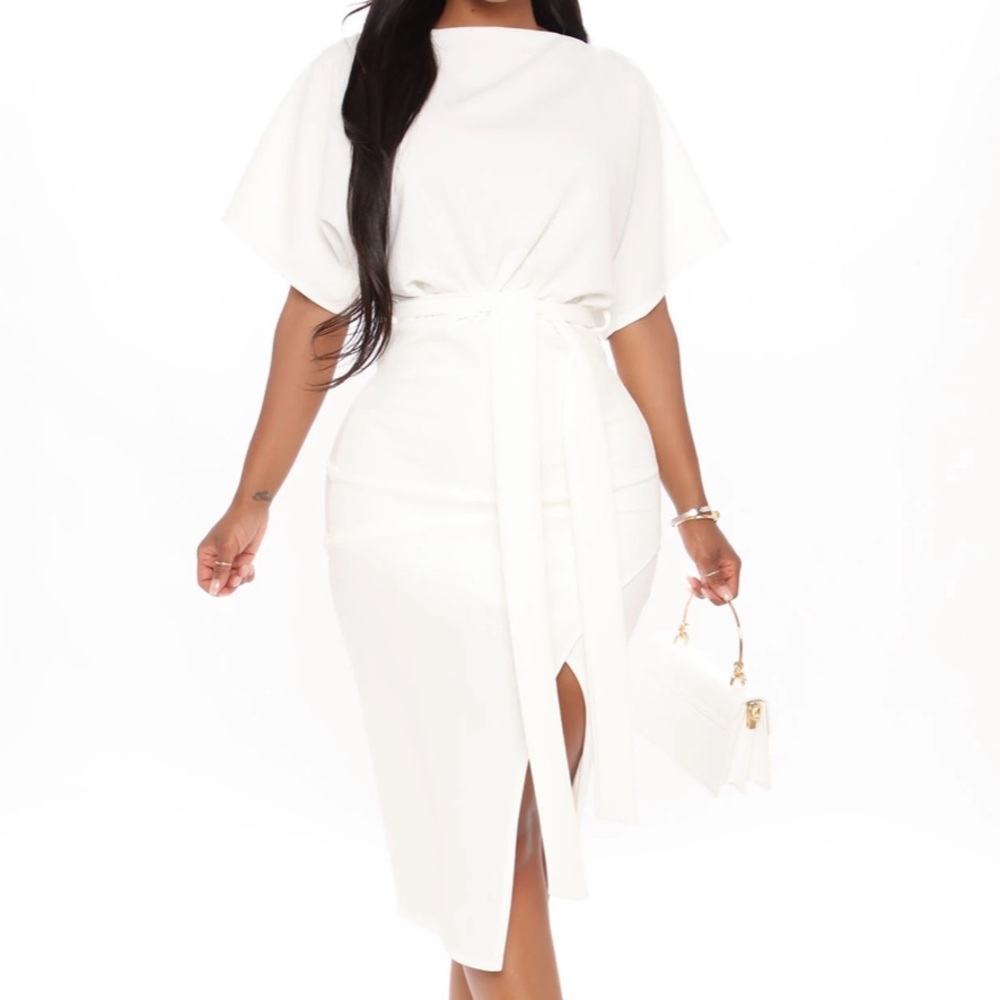 Fashion Nova Off shoulder/ One shoulder Midi dress